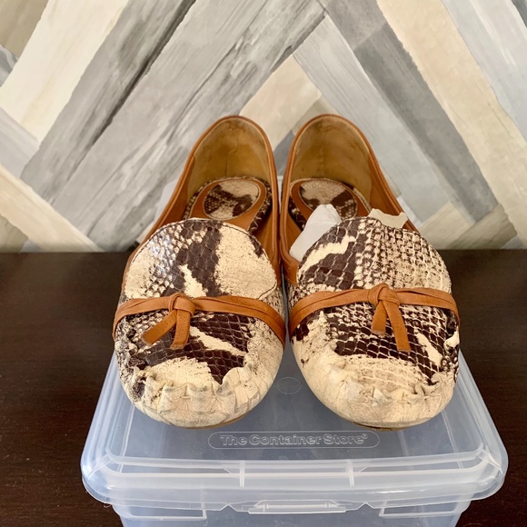 KATE SPADE Snake Leather Moccasin Loafer 8.5 - Picture 2 of 7